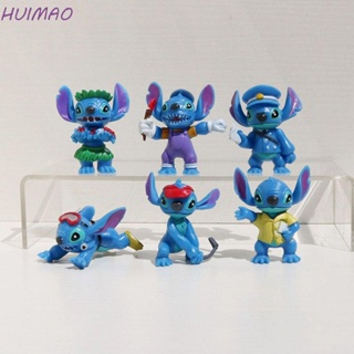 Huimao ตุ๊กตาฟิกเกอร์ Stitch ขนาดเล็ก 6 ชิ้น ต่อชุด