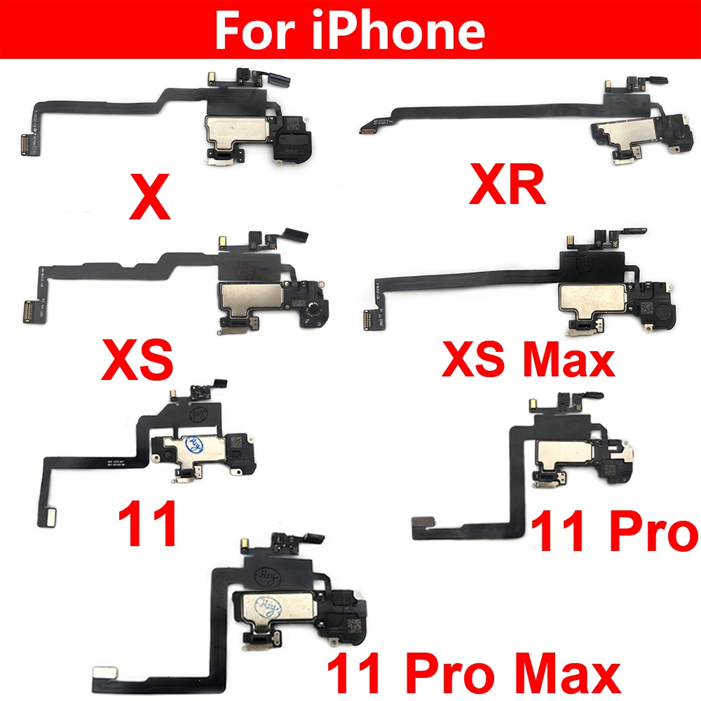 หูฟัง ลําโพงเสียง สําหรับ iPhone X XR XS 11 Pro Max หูฟัง ตัวรับสัญญาณ ด้านบน โปรมิกซ์ แสง สัมผัส เซนเซอร์ สายเคเบิลอ่อน