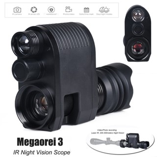 กล้องส่องทางไกลดิจิทัล Megaorei 3 Scope Night Vision ออปติคอล 720p HD สําหรับล่าสัตว์