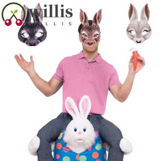 Willis หน้ากากยาง รูปกระต่าย น้ําหนักเบา พร็อพคอสเพลย์ ปาร์ตี้คริสต์มาส ฮาโลวีน