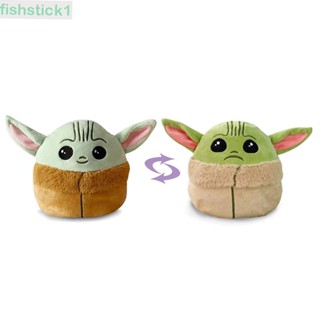 Fishstick1 ตุ๊กตายัดนุ่น ยัดนุ่น รูป Marvel Yoda Star Wars แบบพลิกกลับได้ ของเล่นสําหรับเด็ก