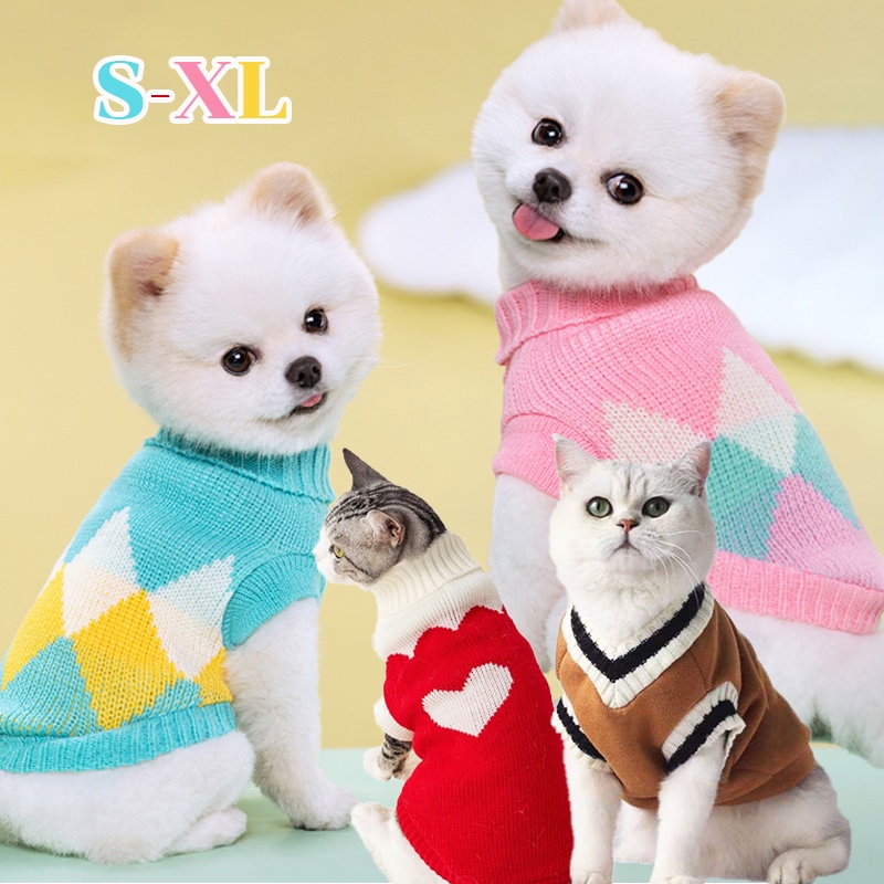 COD เสื้อสเวตเตอร์ S-XL เสื้อสัตว์เลี้ยง น่ารัก ให้อบอุ่น เหมาะสําหรับแมวและสุนัข
