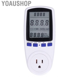 Yoaushop Power Meter Plug Energy   120V Visible Data Overload Protection 15A with Backlight for Home