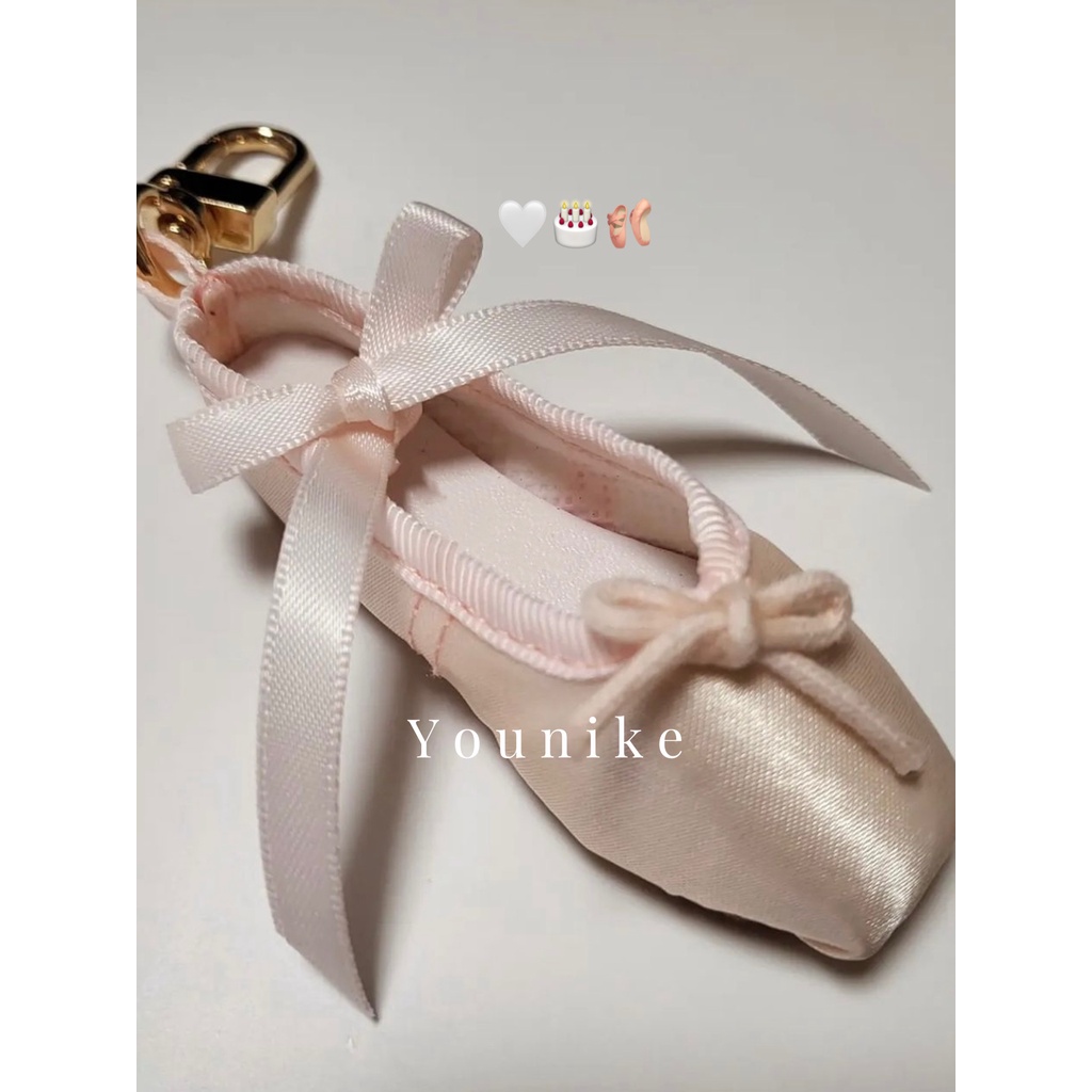 รองเท้าบัลเล่ต์ จี้กุญแจ แฮนด์เมด สไตล์เกาหลี สําหรับผู้หญิง