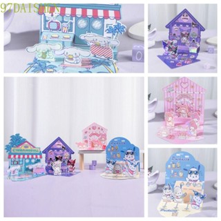 Daishen1 สติกเกอร์กระดาษ ลาย Cinnamoroll Melody 3D สไตล์เกาหลี สําหรับตกแต่ง DIY