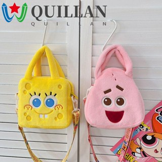 Quillan กระเป๋าถือ ขนาดเล็ก ลาย Spongebob น่ารัก เข้ากับทุกการแต่งกาย สําหรับผู้หญิง เดินทาง กลางแจ้ง