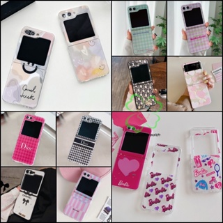 เคสโทรศัพท์มือถือ PC แข็ง แบบใส กันกระแทก ลายฉลาก สําหรับ Samsung Galaxy Z Flip 5 Z Flip 4 Z Flip 3 Z Flip5 4 3