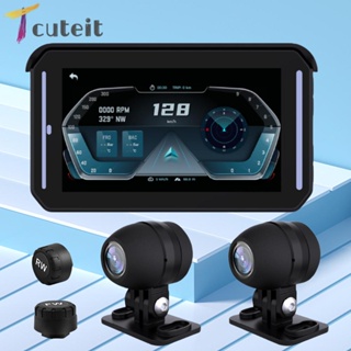 Tcuteit กล้องบันทึกเสียงไร้สาย หน้าจอ GPS 5 นิ้ว สําหรับรถยนต์ Android