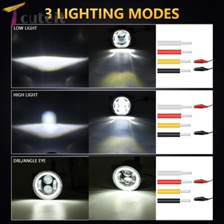 Tcuteit ไฟตัดหมอก ไฟสูงต่ํา สําหรับ Jeep Wrangler JK 4 นิ้ว 2,0000LM