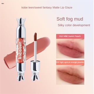 Kobeleen Sweet Fantasy Matte Lip Glaze Soft Mist Matte Color Lip Mud Delicate Velvet Girl ลิปสติก nuuo