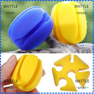 Wattle ที่จับคันเบ็ดตกปลา ซิลิโคน น้ําหนักเบา 5 หลุม คุณภาพสูง 6 สี 2 ชิ้น