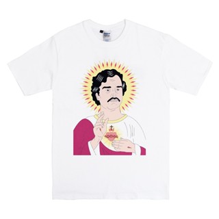 [S-5XL]ผ้าฝ้าย 100% เสื้อยืด ลาย Pablod Escobar God สินค้า