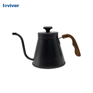 [Loviver] กาต้มน้ําชา กาแฟ ด้ามจับไม้ น้ําหนักเบา กันรอยขีดข่วน 1000 มล. สําหรับปิกนิก บ้าน