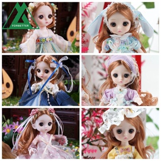 Forbetter BJD ของเล่นเด็ก ตุ๊กตาฮั่นฝู 3D ข้อต่อถอดได้ สําหรับชุดแต่งงาน บ้านตุ๊กตา