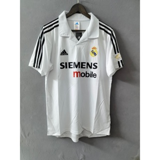 เสื้อกีฬาแขนสั้น ลายทีมฟุตบอล Real Madrid 02-03 ทีมเหย้า เรโทร ไซเดน ไซซ์ S-2XL RONALDO