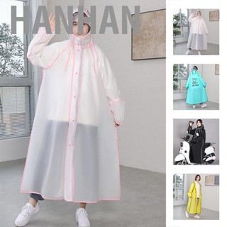 Hanhan Adult Raincoat Rainstorm Proof Hiking Cycling with Double Hat Brim  Zipper