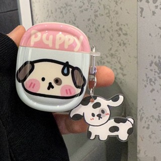 เคสหูฟังไร้สาย กันกระแทก ลายลูกสุนัขน่ารัก พร้อมพวงกุญแจ สําหรับ AirPods 1 2 3 AirPods Pro 2