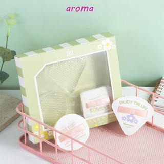 Aroma พัฟฟองน้ํา ทรงสี่เหลี่ยม ยืดหยุ่น ทนทาน แห้งเร็ว 3 ชิ้น ต่อชุด