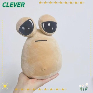 Clever หมอนตุ๊กตานุ่ม รูปการ์ตูนสัตว์เอเลี่ยน Pou Kawaii Emotion Alien ขนาด 22 ซม. ของเล่นสําหรับเด็ก