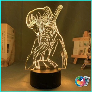 โคมไฟ LED รูปการ์ตูนอนิเมะ 3d ชาร์จ USB สําหรับตกแต่งบ้าน ห้องนอน