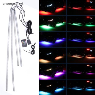 Chee แถบไฟนีออน RGB LED ใต้รถยนต์ ควบคุมแบบไร้สาย EN 4 ชิ้น