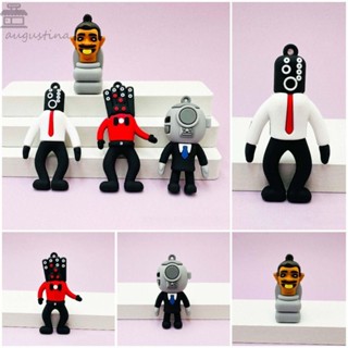 Augustina พวงกุญแจ PVC ลายการ์ตูนอนิเมะ Skibidi Toilet Man Camara Man Skibidi Bop KeyChians อุปกรณ์เสริม สําหรับห้องน้ํา