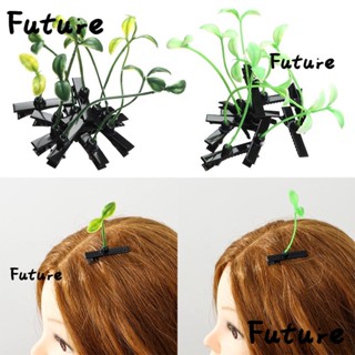 Future กิ๊บติดผม หญ้า ถั่วงอก ขนาดเล็ก เครื่องประดับ สําหรับตกแต่งผมเด็ก 10 ชิ้น