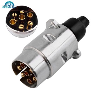 Openmall ซ็อกเก็ตปลั๊กพ่วงยาง 12V 7 Pin ปลั๊ก EU J6L1 อุปกรณ์เสริม สําหรับรถยนต์ 2 ชิ้น ต่อชุด