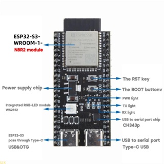 Xin บอร์ดไมโครคอนโทรลเลอร์ ESP32-S3-DevKitC-1-N8R2 WiFi และแกนโปรเซสเซอร์