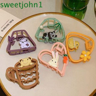 Sweetjohn กิ๊บติดผม รูปอุ้งเท้าสัตว์ กระต่าย เป็ด แพนด้า หมี สร้างสรรค์ สําหรับผู้หญิง Y2k