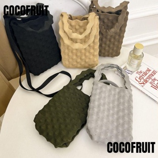 Cocofruit กระเป๋าสะพายไหล่ กระเป๋าถือลําลอง ทรงโท้ท แฮนด์เมด แฟชั่นสําหรับสตรี