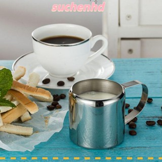 Suchenhd เหยือกตีฟองนม เครื่องชงกาแฟ พิชเชอร์ ถ้วยสเตนเลส