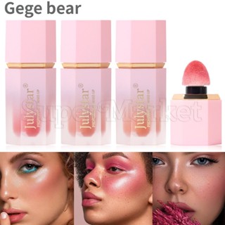 Gege Bear Big Head Brush บลัชออนเหลว / ปากกาไฮไลท์ กันน้ํา ติดทนนาน / คอนทัวร์โครงร่าง เนื้อแมตต์ / อายแชโดว์ สีชมพูส้ม / เครื่องสําอางแต่งหน้า