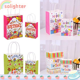 Solighter ถุงของขวัญ ลาย Happy Birthday น่ารัก 6 ชิ้น