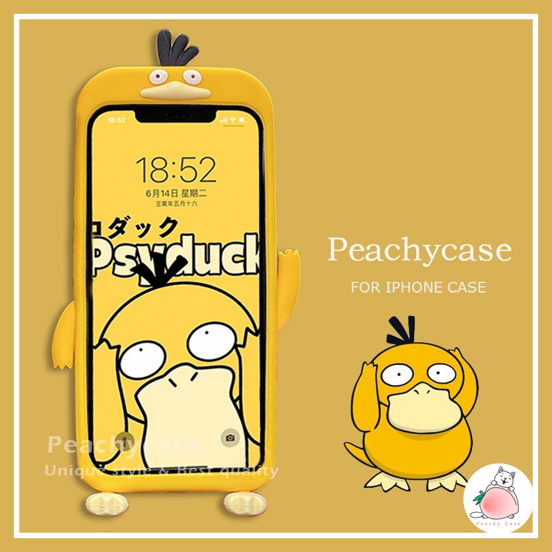 เคสซิลิโคนนิ่ม ลายการ์ตูนเป็ดน่ารัก กันกระแทก สําหรับ iPhone 14 13 12 Pro Max 11 Xr Xs X 6 7 8 Plus