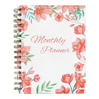 Practical Reminder Beautiful School Stationery Office Notebook Wirebound Weekly Monthly Flexible Cover Academic Planner