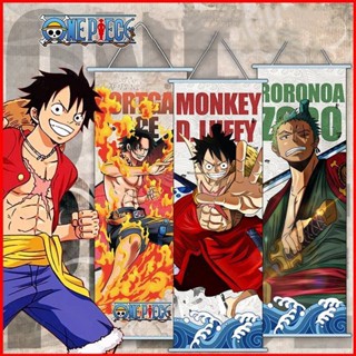 Ere1 โปสเตอร์ภาพวาด ลายการ์ตูนอนิเมะ One Piece MONKEY D.LUFFY ZORO ROBIN NAMI สําหรับแขวนตกแต่งผนังบ้าน