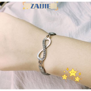 Zaijie24 สร้อยข้อมืออินฟินิตี้ เครื่องประดับ มิตรภาพ สไตล์โบฮีเมียน หมายเลข 8 สร้อยข้อมือ