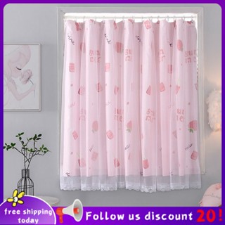 Se7ven✨Perforation-free curtains simple door curtain fabric blackout sunshade Scandinavian simple new heat insulation sunscreen short curtain half curtain hook models