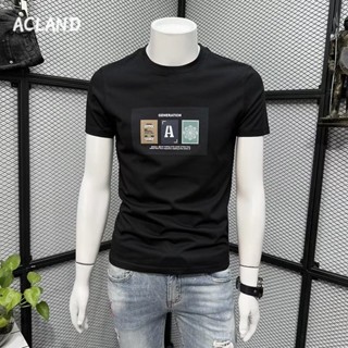 Acland เสื้อยืดผู้ชาย ผู้ชายเสื้อเชิ้ต เสื้อยืด ผ้านุ่ม ใส่สบาย ไม่หด ไม่ต้องรีด MTX2390KIH 37Z230911