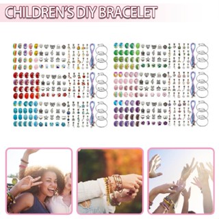 New Girls Bracelet Making Kit Beads Jewellery Charms Pendant Set DIY Kids Gift