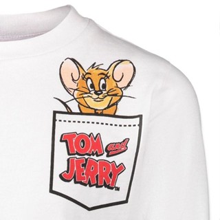 เสื้อยืดแขนสั้น คอกลม พิมพ์ลายการ์ตูน Tom and Jerry สําหรับผู้ใหญ่ และเด็กผู้ชาย และผู้หญิง ไซซ์ XS - 3XL