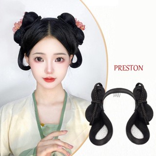 Preston Hanfu วิกผม ที่คาดผม แบบถักเปีย คุณภาพสูง สไตล์จีนโบราณ วินเทจ DIY