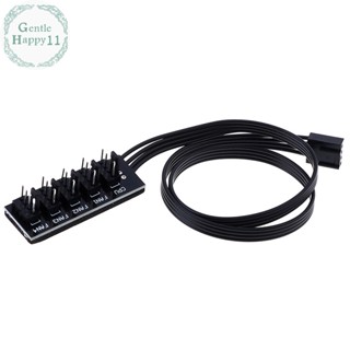 Gentlehappy อะแดปเตอร์แยกพัดลมระบายความร้อน CPU 40 ซม. 1 เป็น 5 4-Pin molex TX4 PWM TH