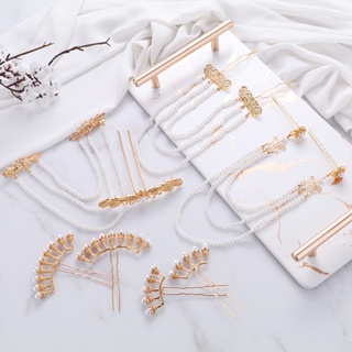 Spot second hair# Song Fengming antique pearl hair row hairpin row hairpin Pin Pin Pin hairpin Han clothing accessories headdress hair accessories forehead accessories bun 8cc