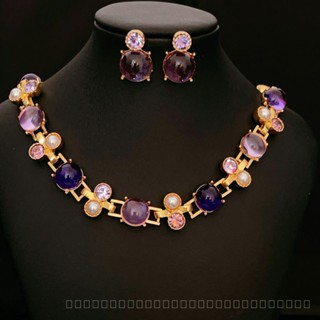 0914ywsj fashion creative sweet style WOMENS glass turtle zircon necklace earrings set elegant design jewelry set sal8