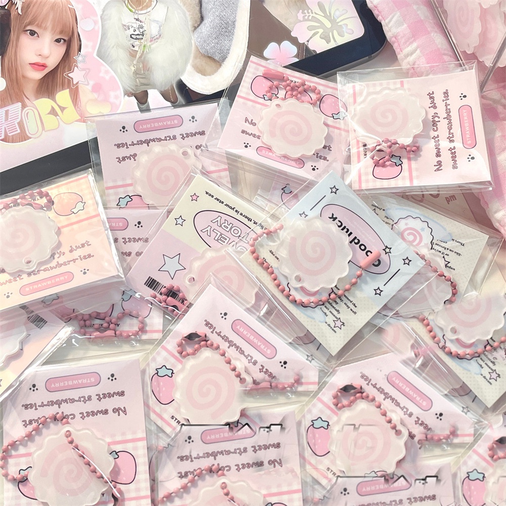 พวงกุญแจ จี้รูปปลาน่ารัก สีชมพู สําหรับห้อยกระเป๋านักเรียน - รูปที่ 3