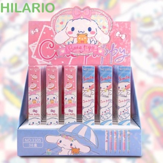 Hilario กล่องปากกาหมึกเจล แบบแห้งเร็ว ลายการ์ตูน Kuromi Melody Cinnamoroll 0.5 มม. สําหรับนักเรียน