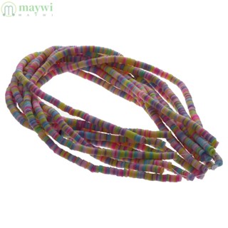 Maywi ลูกปัดดินน้ํามัน ทรงกลมแบน สีพาสเทล 6 มม. 10 เส้น 3200 ชิ้น