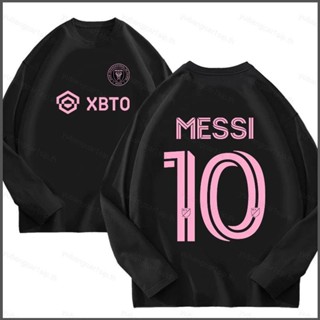 Yb4 Messi Inter Miami CF 10 MLS XBTO เสื้อยืดแขนยาว ผ้าฝ้าย ลายฟุตบอล star coth BY4